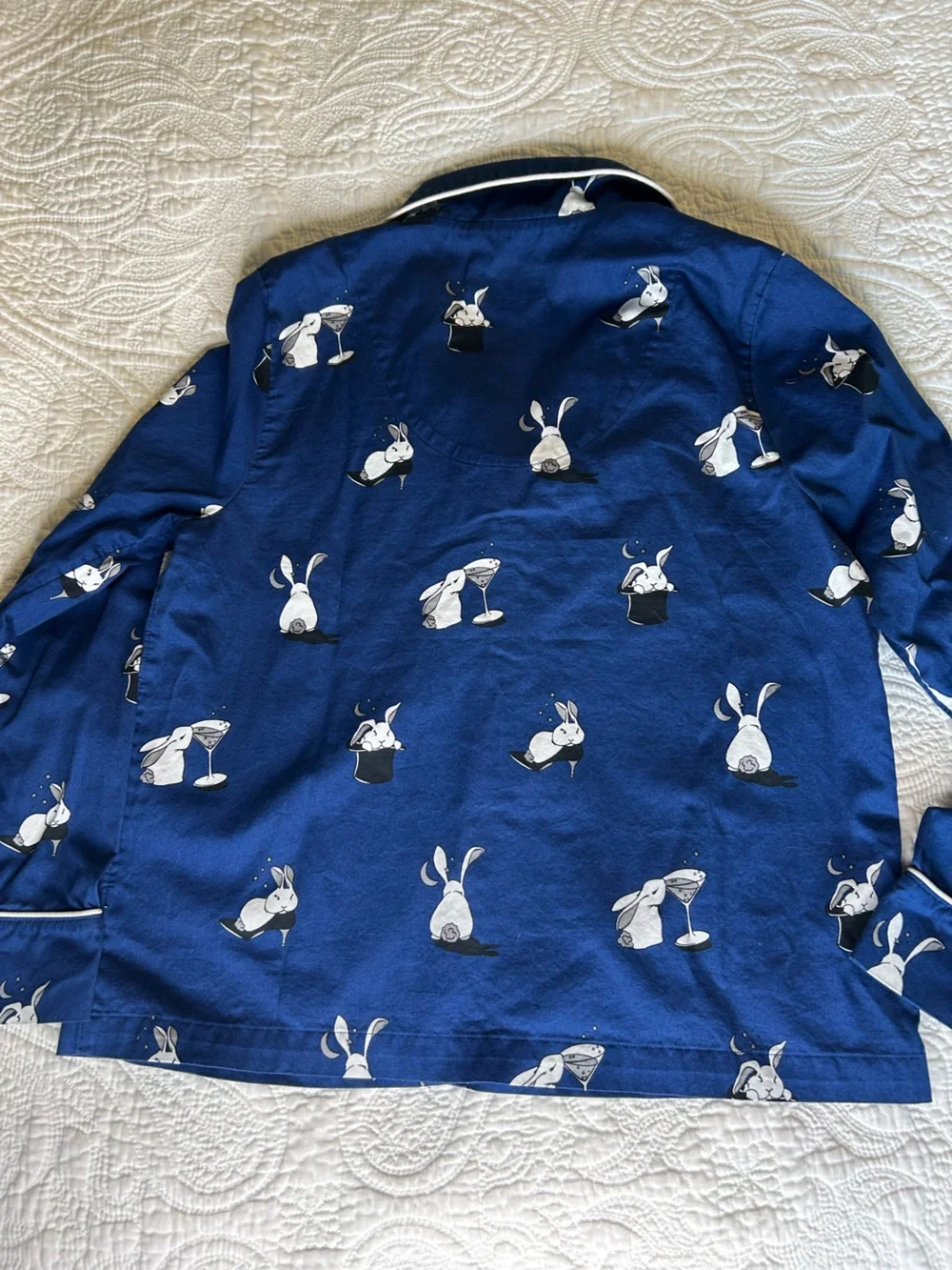 ♠️💙kate spade blue and white bunny print pajama set💙♠️